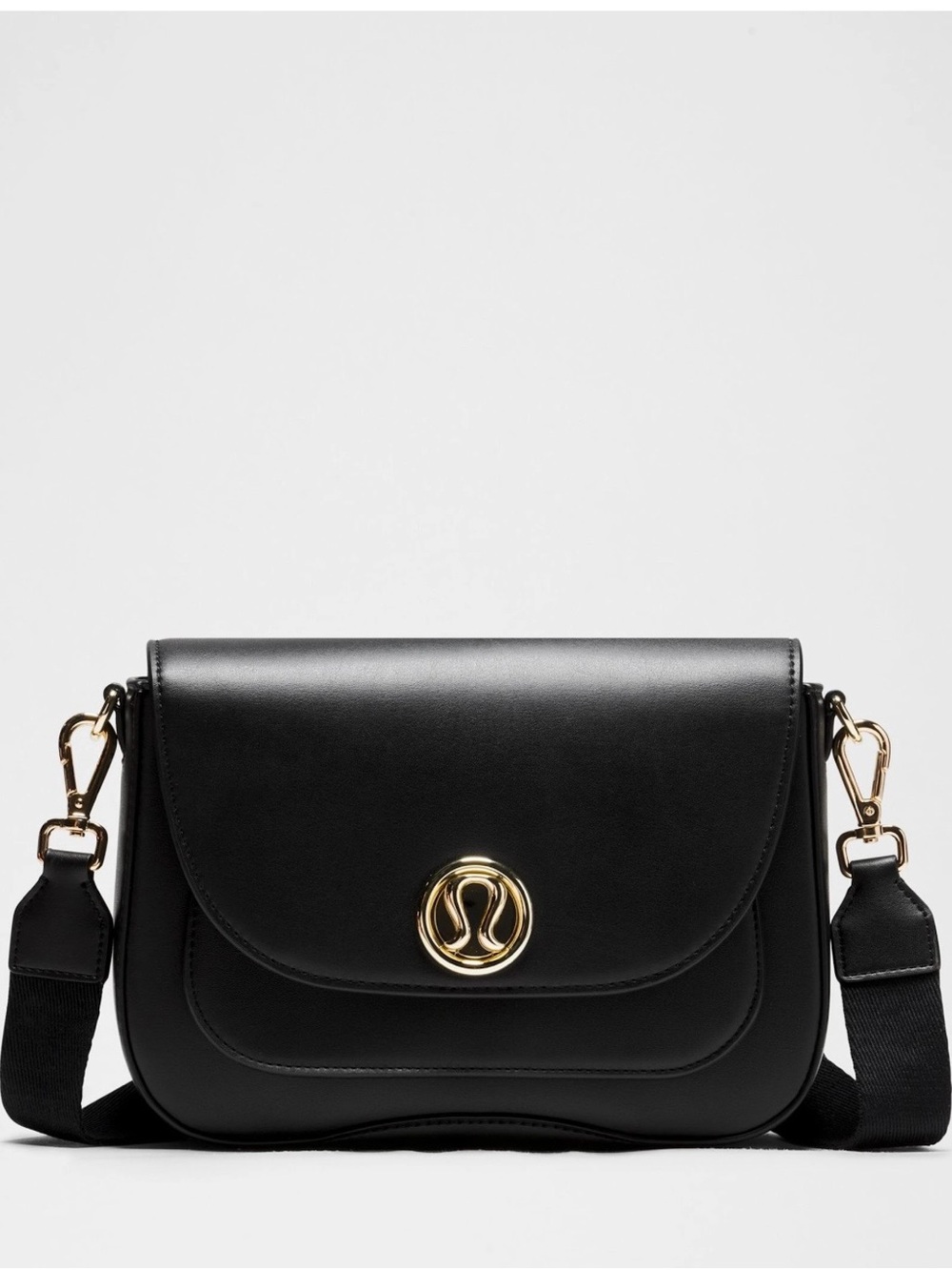 lululemon athletica Black Crossbody Bag with Gold Hardware